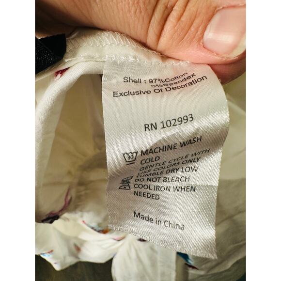 PRABAL GURUNG White Floral Sleeveless Embroidered Cotton Midi Dress Size 10 - Picture 9 of 11